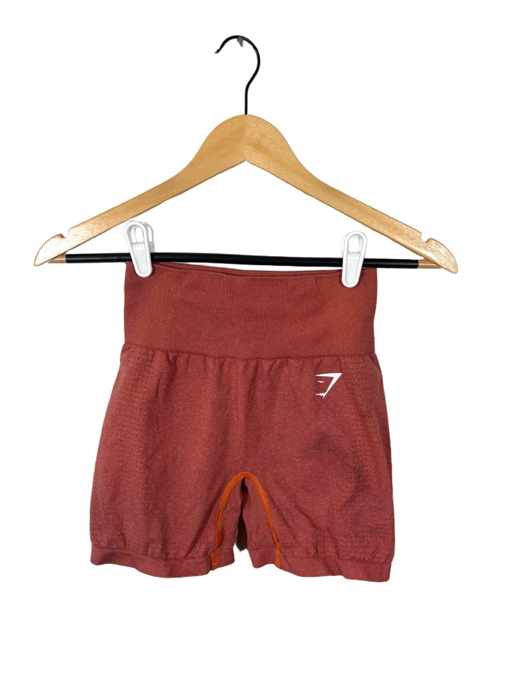 Gymshark Seamless Shorts Womens S Red Marl High Rise Workout Gym Shorts